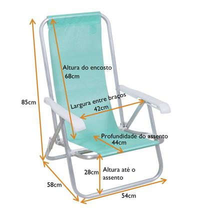 Imagem de Kit 2 Cadeiras Reclinável Alumínio + Guarda Sol Bagum 2,4m Verde Mormaii - Belfix