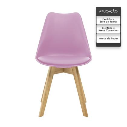 Imagem de Kit 2 Cadeiras Saarinen Wood Com Estofamento Várias Cores