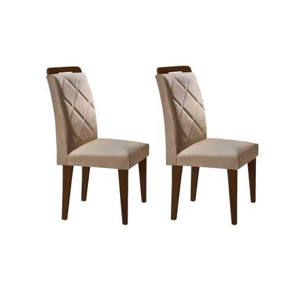 Imagem de Kit 2 Cadeiras Sala Jantar Melissa 2 Un Imbuia/Animale Chocolate - Rufato