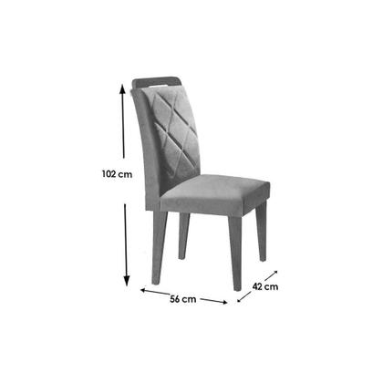 Imagem de Kit 2 Cadeiras Sala Jantar Melissa 2 Un Imbuia/Animale Chocolate - Rufato