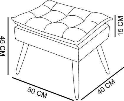 Imagem de Kit 2 Cadeiras + Sofá 2 lugares + Puff de Brinde V8 Decor