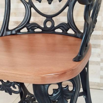 Imagem de Kit 2 Cadeiras Viena Malbec Para Recepção Jardim Varanda Sacada Hotel + Mesinha Marrom