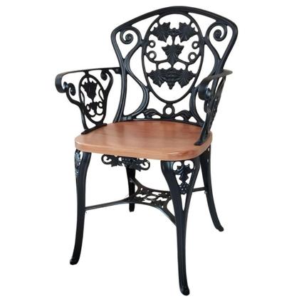 Imagem de Kit 2 Cadeiras Viena Malbec Para Recepção Jardim Varanda Sacada Hotel + Mesinha Preto