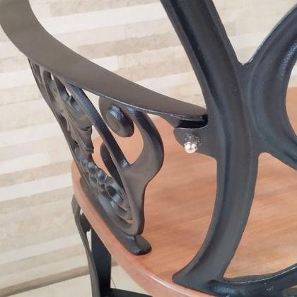 Imagem de Kit 2 Cadeiras Viena Malbec Para Recepção Jardim Varanda Sacada Hotel + Mesinha Preto