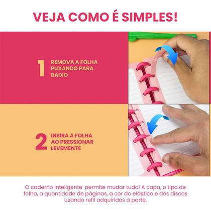 Imagem de Kit 2 Caderno De Discos A4 A5 Inteligente Capa Dura Pautada