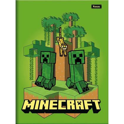 Imagem de Kit 2 Caderno Minecraft Pequeno 80 Folhas Brochura Foroni