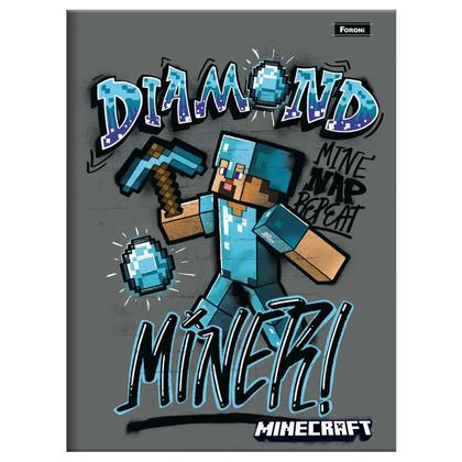 Imagem de Kit 2 Caderno Minecraft Pequeno 80 Folhas Brochura Foroni