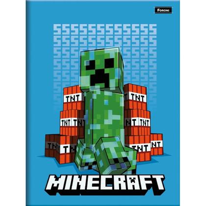 Imagem de Kit 2 Caderno Minecraft Pequeno 80 Folhas Brochura Foroni