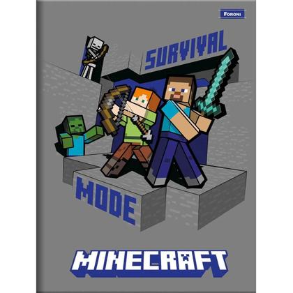 Imagem de Kit 2 Caderno Minecraft Pequeno 80 Folhas Brochura Foroni