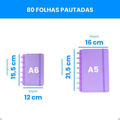 Imagem de Kit 2 Cadernos Femininos Papelaria Fofa Inteligente De Disco