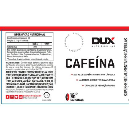 Imagem de Kit 2 Cafeína Dux 200mg 90 Cápsulas