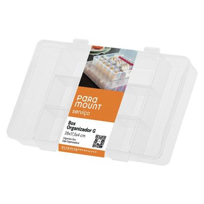 Imagem de Kit 2 Caixa Box Organizador G 28X17,5X4 Cm 11 Divisórias