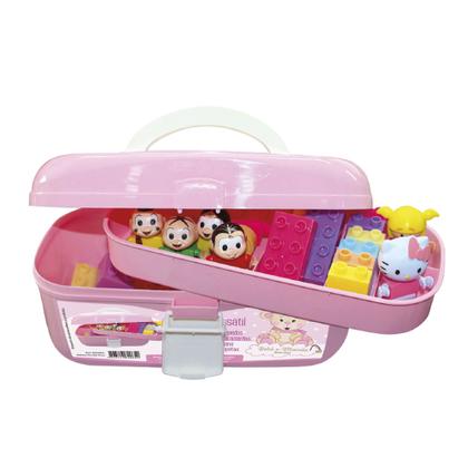 Imagem de Kit 2 Caixa Maleta Multiuso Organizadora Bebê 6 Divisórias