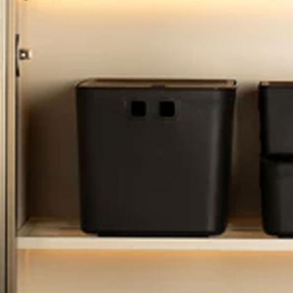 Imagem de Kit 2 Caixa Organizadora 18 Litros 13 Litros Com Tampa