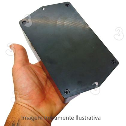 Imagem de Kit 2 Caixa Plástica Gabinete Circuito Eletrônico Arduino Fonte 150x100x65 PI-114 com Aba