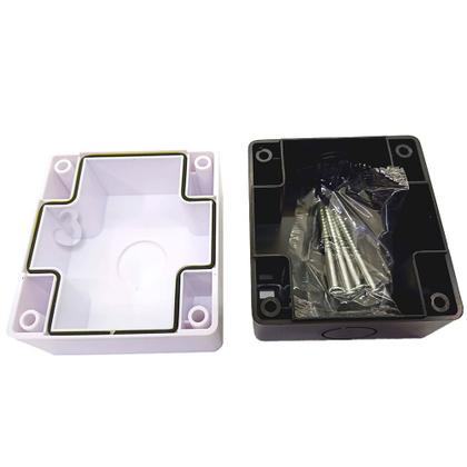 Imagem de Kit 2 Caixa Vazia com 1 Furo para Botoeira Botão Led Interruptor de 22mm Sobrepor