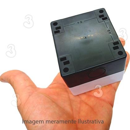 Imagem de Kit 2 Caixa Vazia com 1 Furo para Botoeira Botão Led Interruptor de 22mm Sobrepor