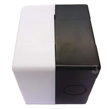 Imagem de Kit 2 Caixa Vazia com 1 Furo para Botoeira Botão Led Interruptor de 22mm Sobrepor