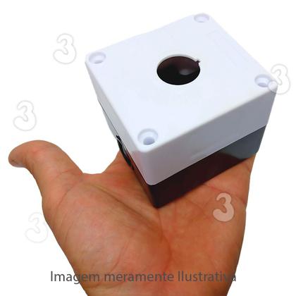 Imagem de Kit 2 Caixa Vazia com 1 Furo para Botoeira Botão Led Interruptor de 22mm Sobrepor