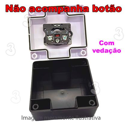 Imagem de Kit 2 Caixa Vazia com 1 Furo para Botoeira Botão Led Interruptor de 22mm Sobrepor