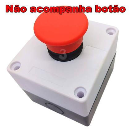Imagem de Kit 2 Caixa Vazia com 1 Furo para Botoeira Botão Led Interruptor de 22mm Sobrepor