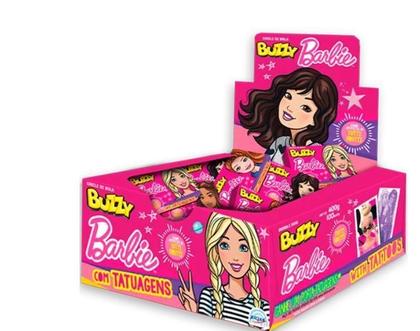 Imagem de Kit 2 Caixas Chiclete Barbie Com 100 Un, 2 Bonecas + Lenço