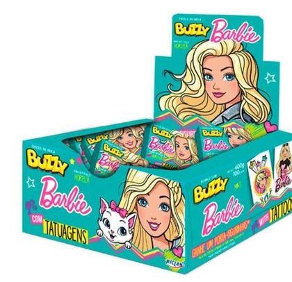 Imagem de Kit 2 Caixas Chiclete Barbie Com 100 Un, 2 Bonecas + Lenço