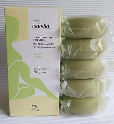 Imagem de Kit 2 caixas de sabonete Natura Tododia Alecrim e sálvia e Noz Peçã e Cacau total 10 Unidades.