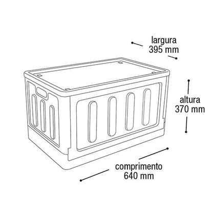 Imagem de Kit 2 Caixas Empilhável Multiuso Desmonta 75L Tampa Organiza