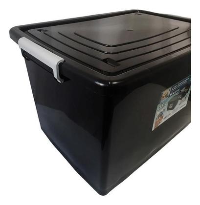 Kit 2 Caixas Organizadora Plástica 56l Com Tampa E Trava - Arqplast Imagem de Kit 2 Caixas Organizadora Plástica 56l Com Tampa E Trava