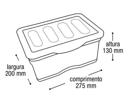 Kit 2 Caixas Organizadoras C/ Tampa Natural 5L Multiuso - Arqplast Imagem de Kit 2 Caixas Organizadoras C/ Tampa Natural 5L Multiuso