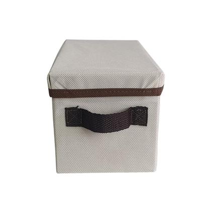 Imagem de Kit 2 Caixas Organizadoras Com Tampa Dobravel Clouset Guarda Roupa Escritório Pequena Linha Premium Luxo