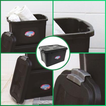 Imagem de Kit 2 Caixas Organizadoras Container 20 Litros C/ Tampa e Trava