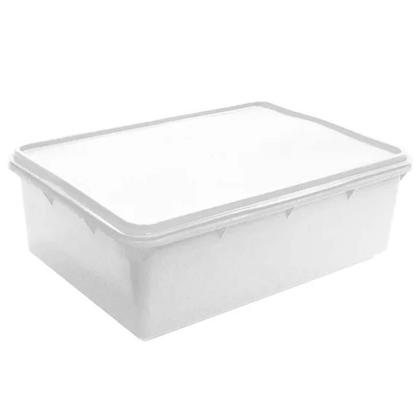 Imagem de Kit 2 Caixas Organizadoras de Alimentos 11L Empilhável Hermética Plasvale Plástica Retangular