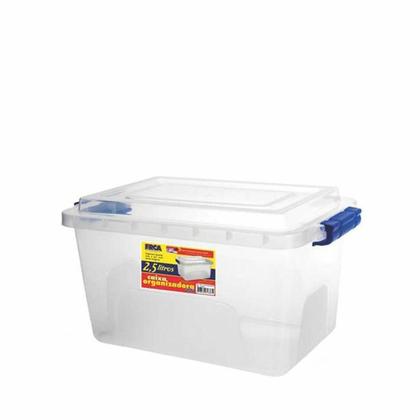 Imagem de Kit 2 Caixas Organizadoras  Multiuso Transparente  2,5L Alta