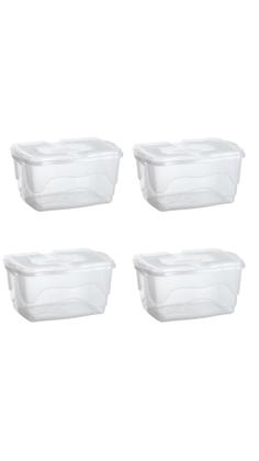 Imagem de Kit 2 Caixas Organizadoras Transparente Multiuso com Trava 20 litros.