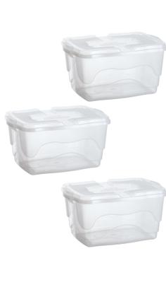 Imagem de Kit 2 Caixas Organizadoras Transparente Multiuso com Trava 20 litros.