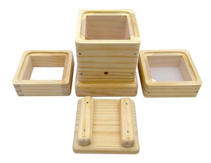 Imagem de Kit 2 Caixas para abelha Jataí 12x12 com encaixe e acetato com duas melgueiras