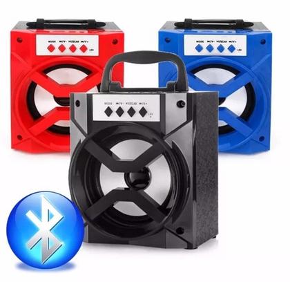 Imagem de Kit 2 Caixinhas Caixas Som Portátil Sem Fio Bluetooth Celular Rádio Fm Usb Pen Drive Mp3 Entrada Cartão Sd Amplificada