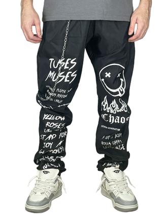 Imagem de Kit 2 Calça Gringa Estampada Modelo Trapper Corta Vento 100% poliester Jogger Corta Vento StreetWear