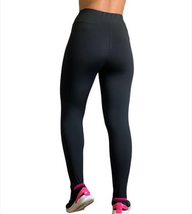 Imagem de Kit 2 Calça Legging Feminina Academia Preta Poliamida Grossa