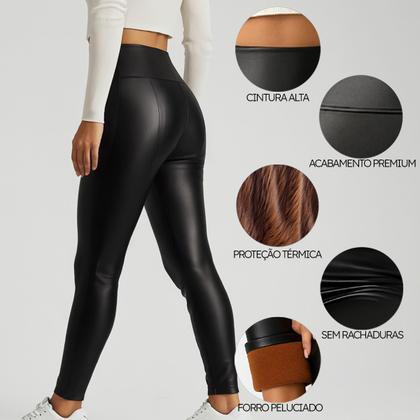 Imagem de Kit 2 Calça Legging Feminina material sintético Moda Inverno Exclusivo