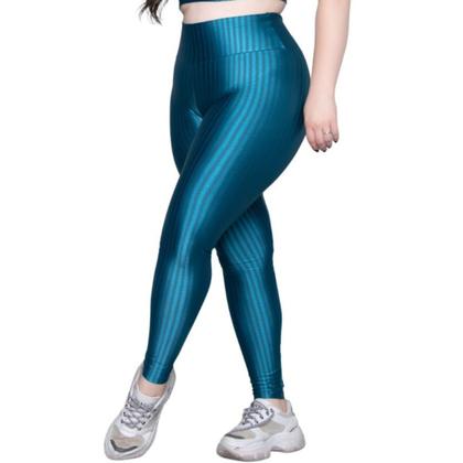 Imagem de KIT 2 Calça Legging Plus Size New Zig 3D WLS Modas Poliamida Cós Alto Academia Moda Fitness