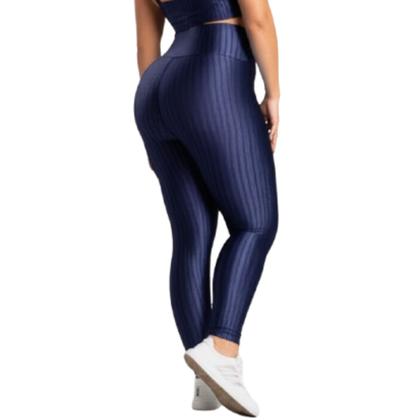 Imagem de KIT 2 Calça Legging Plus Size New Zig 3D WLS Modas Poliamida Cós Alto Academia Moda Fitness