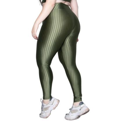 Imagem de KIT 2 Calça Legging Plus Size New Zig 3D WLS Modas Poliamida Cós Alto Academia Moda Fitness