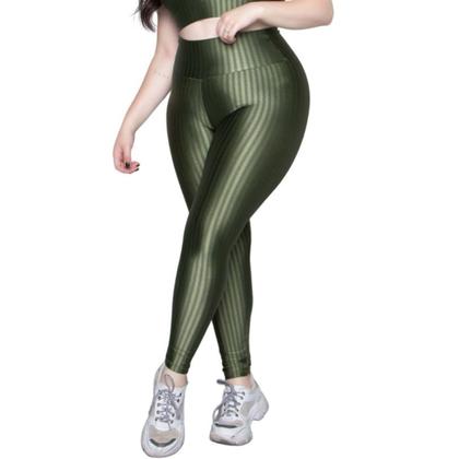 Imagem de KIT 2 Calça Legging Plus Size New Zig 3D WLS Modas Poliamida Cós Alto Academia Moda Fitness