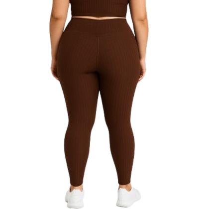 Imagem de KIT 2 Calça Legging Plus Size New Zig 3D WLS Modas Poliamida Cós Alto Academia Moda Fitness