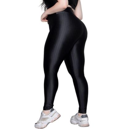 Imagem de KIT 2 Calça Legging Plus Size New Zig 3D WLS Modas Poliamida Cós Alto Academia Moda Fitness