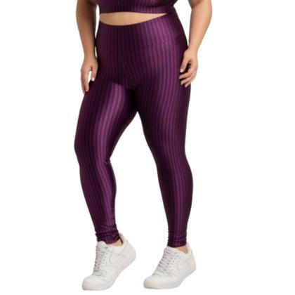 Imagem de KIT 2 Calça Legging Plus Size New Zig 3D WLS Modas Poliamida Cós Alto Academia Moda Fitness