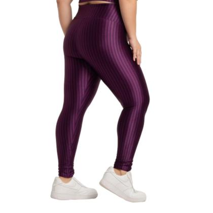 Imagem de KIT 2 Calça Legging Plus Size New Zig 3D WLS Modas Poliamida Cós Alto Academia Moda Fitness